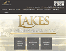 Tablet Screenshot of lakesbusinessgroup.com